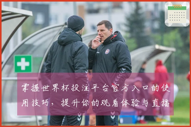 掌握世界杯投注平台官方入口的使用技巧，提升你的观看体验与直播互动